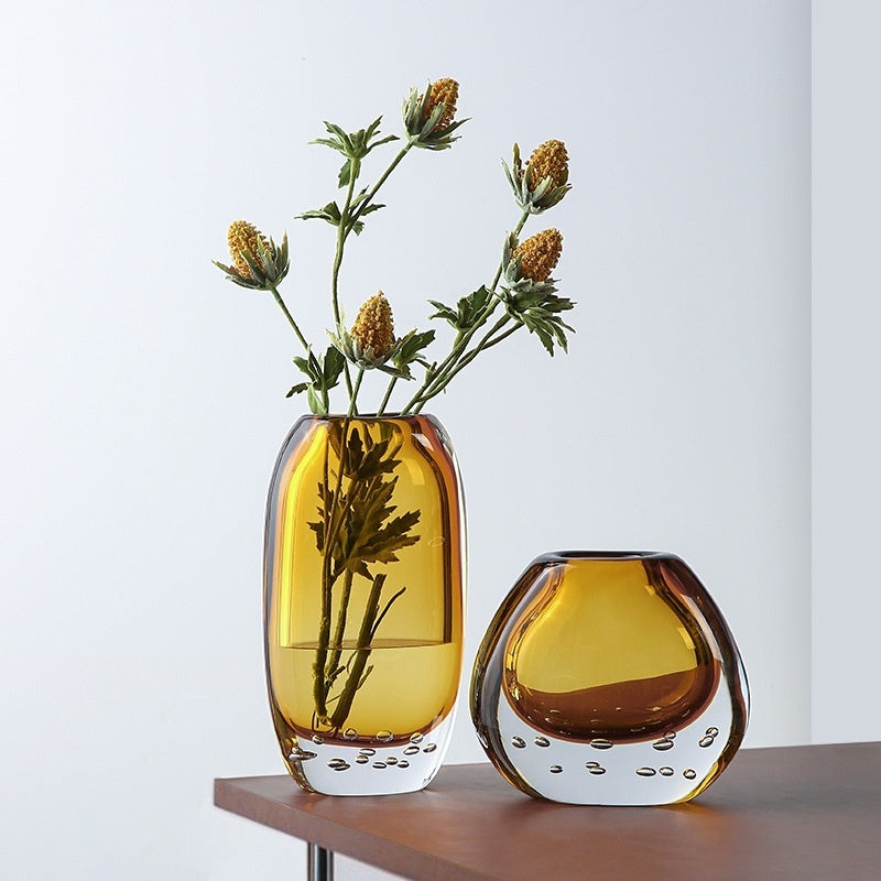 Luxury Colored Glaze Glass Vase