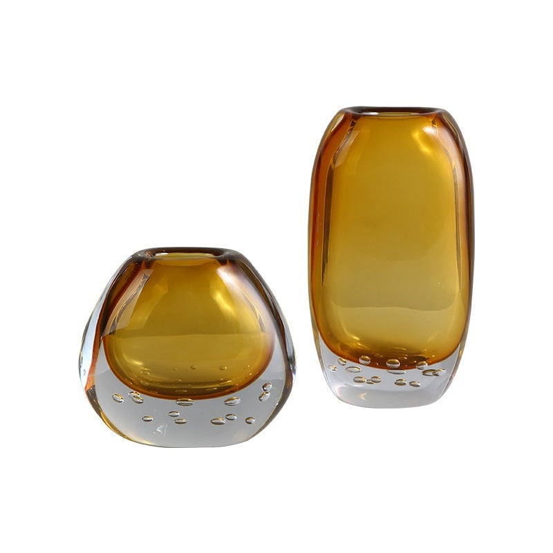Luxury Colored Glaze Glass Vase