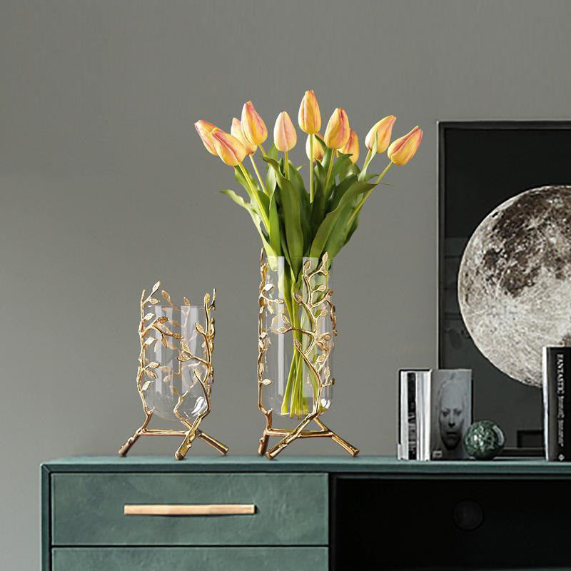High-end glass vase for home

