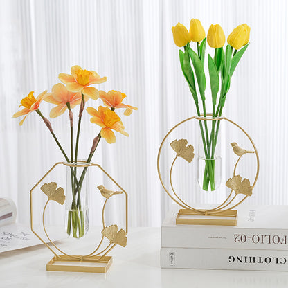 Creative Iron Glass Decoration Vase