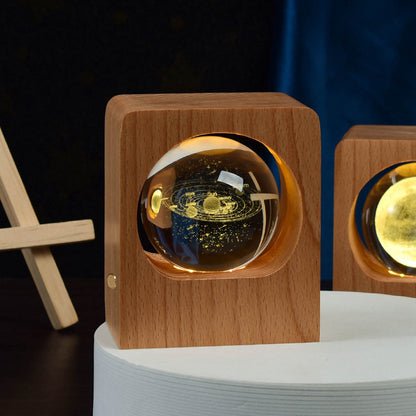3D Laser Engraving Crystal Ball Night Light