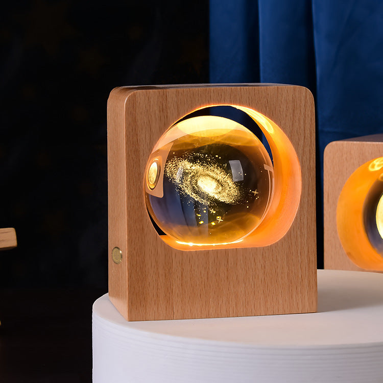 3D Laser Engraving Crystal Ball Night Light